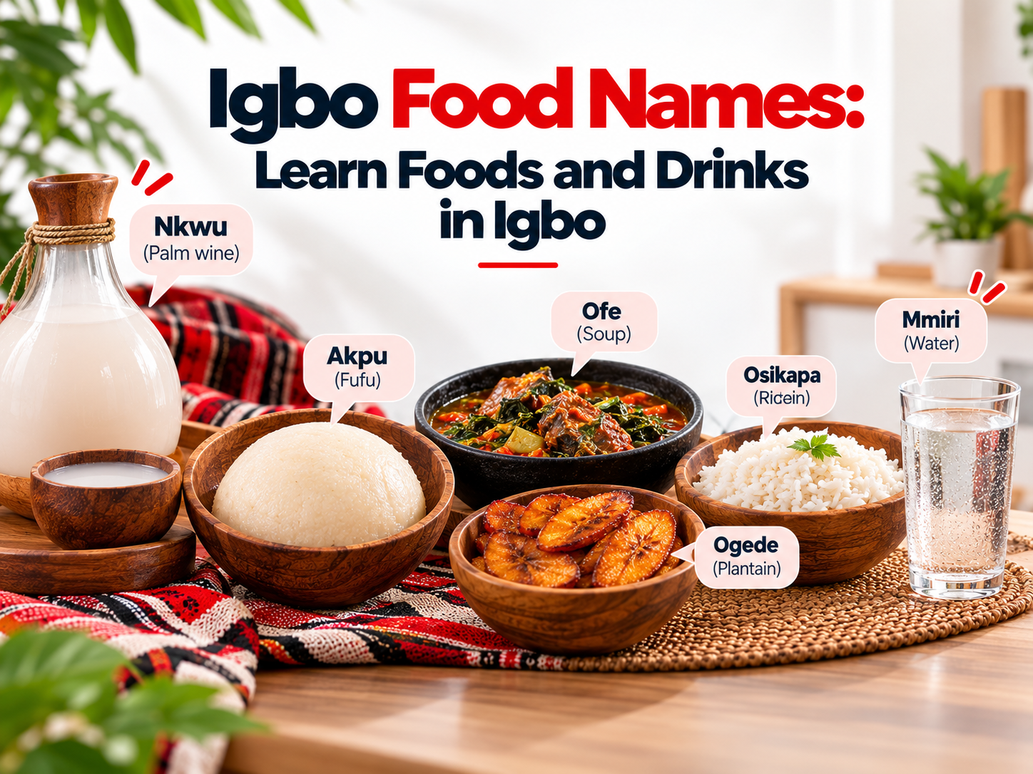 Igbo food names and drinks in Igbo